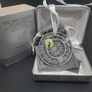Waterford Crystal Times Square Hope For Courage Christmas Ornament 9/11 2003